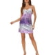 thumbnail image 4 of Vestido de Promoción Mini para Mujeres INSPIRE CHIC con Brillo y Lentejuelas, Cuello en V, Tiras Ajustables, Color Púrpura Plateado, Talla M, 4 of 6