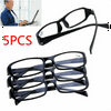 Reading glasses Pack of 5, Read Small Print and Computer Screens Adjustable Eyeglasses, Clear Focus Auto Adjusting Optic for Women & Men Reading Glasses 1.5X Square Frame