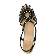 thumbnail image 3 of XYD Women Chic Caged Toe Studded Sandals Buckled Slingback Strap Openwork Flats Casual Dress Summer Outdoor Shoes Size 6.5 Black, 3 of 4