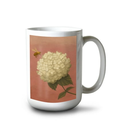 

15 fl oz Ceramic Mug Hydrangea Oil Painting Dishwasher & Microwave Safe