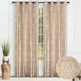thumbnail image 1 of Chanasya Damask Pattern Luxury Beige Curtains - 63 Inch Panels with Grommets - for Living Room Windows Bedroom Kitchen Dining - Elegant Jacquard Vintage Classy Design - Room Darkening 2 Panel Set, 1 of 6