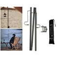 thumbnail image 3 of Poste de lámpara plegable Zulema Soporte de linterna Aluminio ligero portátil Negro, 3 of 8
