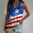 thumbnail image 3 of OAVQHLG3B Summer Tops for Women 4th of July Outfits for Women Patriotic ShirtsFashion Women's Casual Independence Day Printed Round-Neck Sleeveless Pullover Tops Blouse T-shirt, 3 of 5