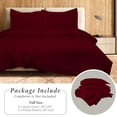 thumbnail image 3 of Royale Linens 3-Pieces Burgundy Duvet Bedding Sets, Full, 3 of 8