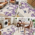 thumbnail image 5 of Hallway Runner Rugs 2.7x5 Ft, Purple Flowers Non Slip Area Rugs for Kitchen Bedroom Entryway, Butterfly Spring Floral Rustic Farmhouse Washable Carpet Runner Rug Floor Mats for Bedroom Home Decor, 5 of 8