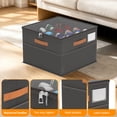 thumbnail image 4 of Shoe Organizer for Closet, Foldable Shoe Storage Containers with Clear Cover, Bottom Support, Fits up to 16 Pairs, Gray, 4 of 8