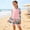 Pink, variant on YANGXINX Girls Swimwear 2 Piece UPF 50 Sun Long Sleeve Rash Guard Swimsuits with Ruffle Skirt and Adjustable Strap Outfits tummy control swimsuits for girl