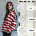 thumbnail image 6 of COEQINE Women's Hoodies Pullover Sweatshirts Long Sleeves Loose Crewneck Tops Oversized Printing Soft Cozy Fashion Y2K Lightweight American Flag Fall Winter Outfits Clothes, 2XL, 6 of 7