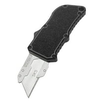 DEUUZHENQI Aviation Aluminum Utility Knife,Aviation Utility Knife Retractable Replaceable Heavy Duty Box With 5 Blades