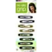 Scunci No-Slip Grip Flat Colored Clips, 8 count