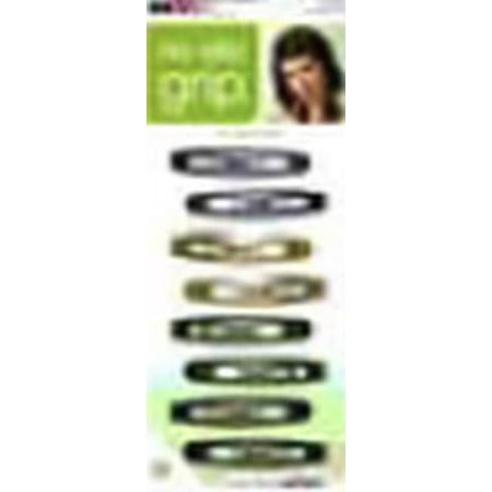 Scunci No-Slip Grip Flat Colored Clips, 8 count