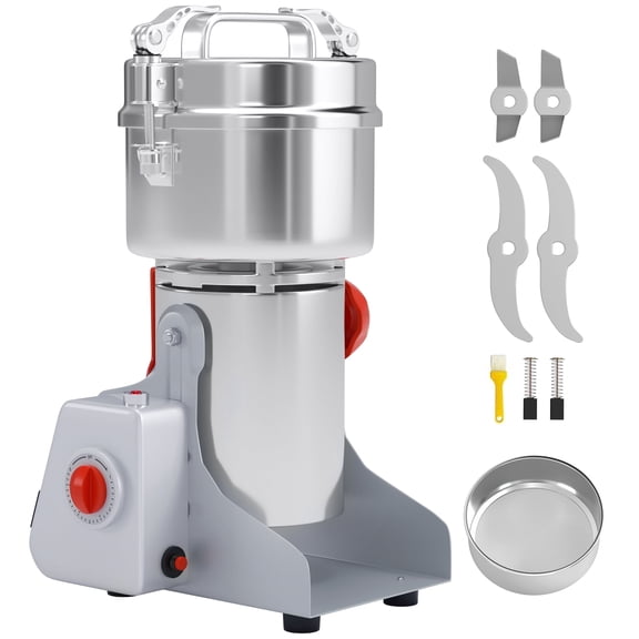 TOPTENG Grain Grinder Electric Spice Herb Mill 700g 2400W Food Grinding Machine High-speed Pulverizer For Dry Coffee Nut Cereal Flour Corn Seeds Seasonings Wheat Condiment US 110V