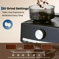 thumbnail image 2 of 20 Bar Stainless Steel Espresso Machine with Grinder – Adjustable Grind, 1.5L Removable Tank, Steam Milk Frother – Coffee Maker for Latte & Cappuccino, Home Use, 2 of 7