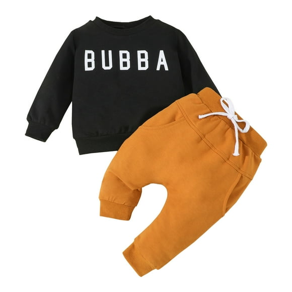 Odeerbi 0-3 Años Niños Algodón Conjuntos Manga Larga Sudadera Pantalones Jogger Conjunto Dos Piezas