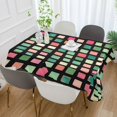 thumbnail image 2 of Yayeee Tablecloths 60" x 108" Rectangle Wrinkle Resistant Party Table Cover, Green Block Pattern, 2 of 8