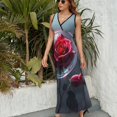 thumbnail image 3 of Rose Vestido Sin Mangas Vestidos Para Mujer, Vestido Suelto De Verano 2025, 3 of 5