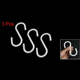 thumbnail image 2 of 6 Pcs White Plastic S Shaped Hanging Hooks Scarf Apparel Hangers, 2 of 2