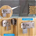 thumbnail image 3 of Door Hasp Door Lock Keyed Hasp Lock Door Latch Hasp Garden Gate Lock With Door Padlock And Screws Gate Latch For Garden Gate, 3 of 5