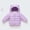 Purple, variant on Fesfesfes Baby Toddler Unisex Winter Puffer Jacket Solid Color Hooded Coat with Bear Ears Full Zip Lightweight for Boys Girls 0-5 Years