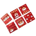 thumbnail image 2 of Sobres rojos de año Nuevo con bolsillos rojos, sobres de la del año del Dragón 2024, Hong Bao para fiesta de graduación y cumpleaños, 6 uds. , estilo estilo A, 2 of 10