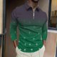 thumbnail image 1 of Blusa y camisa de manga larga con cuello vuelto para hombre, jersey de solapa con cremallera y manga larga, blusa informal estampada para San Valentín, poliéster para hombre, 1 of 5