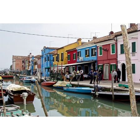LAMINATED POSTER Channel Water Italy Venice Colourful Houses Murano Poster Print 24 x