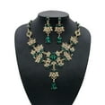 thumbnail image 2 of ANXPTME Teardrop Clear for Rhinestone Necklace Earrings Set Bridal Wedding for Engagemen, 2 of 9