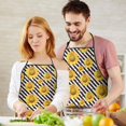thumbnail image 5 of Black White Stripe Sunflower Pattern Apron-Garden Aprons for Women with Pockets-Cotton Linen Waterproof Kitchen Cooking Gardening Aprons Adjustable for Kitchen,Cooking,BBQ and Salon 33x27 Inch, 5 of 7