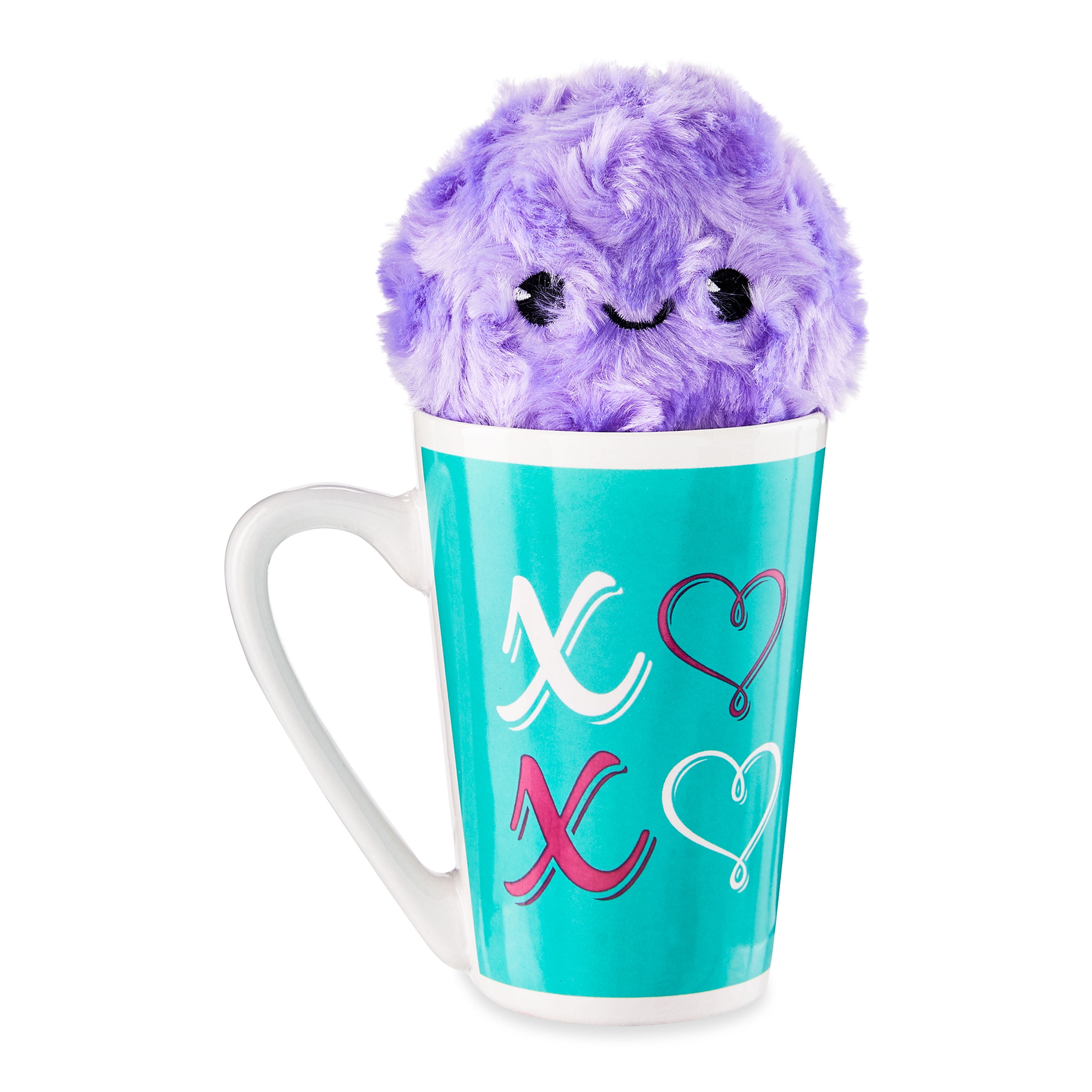 Way to Celebrate! Valentine's Day Plush Toy in Latte Mug, Octopus