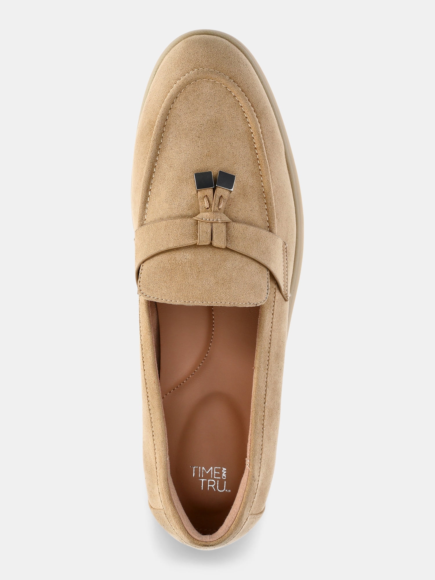 Time and Tru Women's Faux Suede Comfort Loafers