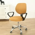 thumbnail image 2 of SHCKE Computer Office Chair Cover Stretchable Universal Chair Covers Stretch Rotating Chair Slipcover Computer Rotating Chair, Armless Chair Stretchable Universal Slipcover for Desk Task Chair, 2 of 5