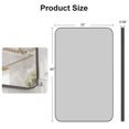 thumbnail image 2 of Black Metal Framed Bathroom Mirror for Over Sink 24 * 32" Vanity Rounded Rectangle Wall Mirror Wall Mounted Home Decor (Hangs Horizontally or Vertically), 2 of 9