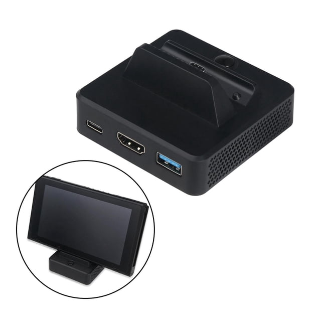 Video Converter Dock Docking Station Soporte de Carga TV Adaptador para de Conmutación, Y 7.5 X 4.4 X 7.7cm shamjiam Muelle convertidor de video