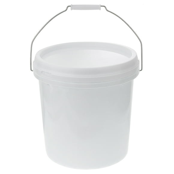Milisten Portable Plastic Bucket White Plastic Bucket Plastic Water Bucket 3 Gallon Bucket