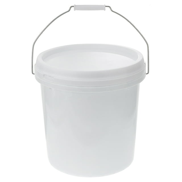 Milisten Portable Plastic Bucket White Plastic Bucket Plastic Water Bucket 3 Gallon Bucket