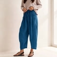 thumbnail image 4 of Wide Leg Pants for Women Baeitkot Women's Fashionable Color Loose Casual Comfortable High-waisted Wide-leg Trousers, 4 of 6