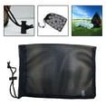 thumbnail image 3 of Bolsa de red negra para pelotas de golf, con cierre de cordón, para tenis y deportes. Capacidad 36 bolas, 3 of 9