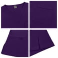thumbnail image 6 of Mens Scrubs Medical Uniform Stretch Scrubs Set Top and Pants, 6 of 7