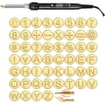 thumbnail image 1 of Pntutb Home Tools Ccearance Diy Wood Leather Burning Set + 26 Letters Copper Letter Pyrography Head Big Save, 1 of 1