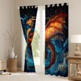 thumbnail image 3 of Homewish Magical Dragon Black Out Curtains for Teens Boys Girls,Orange Blue Curtains Pack of 2 (42x63 Each),Universe Galaxy Bedroom Curtains,Luxury Bedroom Decor, 3 of 6