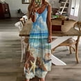 thumbnail image 3 of Beach Seashell Starfish Sleeveless Dress Woman Fashion Long Dresses Women's Summer Suit Dress Summer 2025 Women, 3 of 7