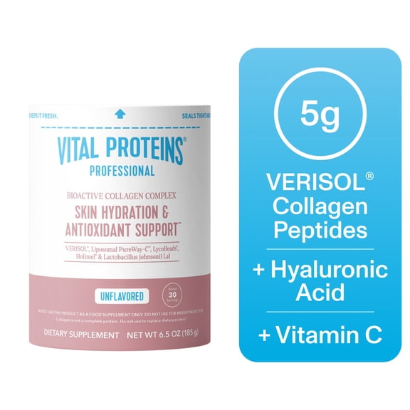 Vital Proteins Professional Bioactive Collagen Complex Skin Hydration and Antioxidant Support, Unlfavored, 6.5 oz