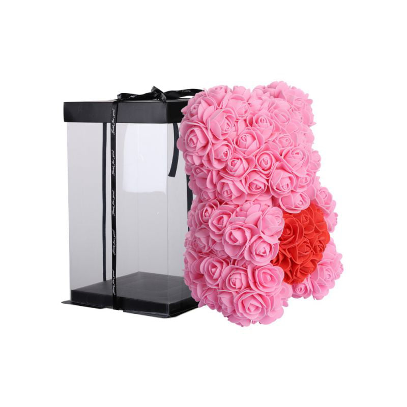 Rose Teddy Bear Foam Rose Flower Bear Gift For Birthday Wedding 25/40CM 