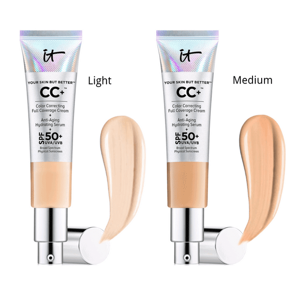 It Cosmetics CC+ Cream SPF 50 (Light Medium) Full Coverage, 1.08 Ounces