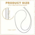 thumbnail image 2 of Uxcell Metal Chain Phone Lanyard, Anti Theft Crossbody Phone Strap for Bags and Wallets Silver 1.2 in, 2 of 7