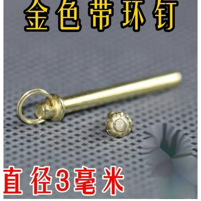 Miangastore 12 Set Folding Fan Rivets and Nuts - Handmade Metal Shaft Rivets Fasteners Decorative Bamboo Paper Fans Pulls and Accessories for DIY Crafts
