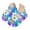 Blue, variant on Girls Smiley Daisy LED Glow Jelly Sandals, Adjustable Snap Ankle Strap Kids Beach Water Shoes, Step-Activated Rainbow Light Up Casual Summer Outdoor Walking Sandals 4-9Y