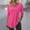 Hot Pink, variant on EchfiProm Womens Shirts V-Neck Tops Tunic Long Sleeve Beige Loose Blouse Winter for Women