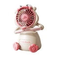 thumbnail image 2 of Cute Dance Waterfowl Mini Desk Fan Rechargeable Individual Fan With Adjustable Wind Speeds For Home Office Bedroom Youth Bedroom Can Jiggle Head, 2 of 6