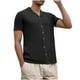 thumbnail image 1 of Blusa y camisa de manga corta con cuello vuelto para hombre, estilo casual de verano, de color liso, con solapa y botones, de manga corta, 1 of 5